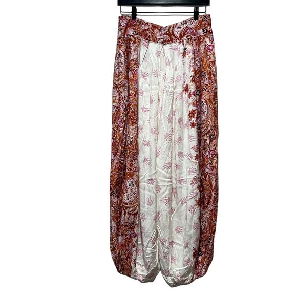 Anthropologie Pleated Ballon Floral Boho Pants Multicolor US 10 30"x26" - Picture 7 of 13
